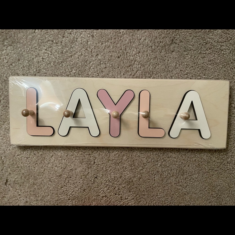 Layla wooden letter name puzzle